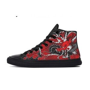 Raad Shop Unisex Red Japanese Dragon size 11‎